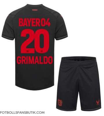 Bayer Leverkusen Alejandro Grimaldo #20 Replika Hemmatröja Barn 2023-24 Kortärmad (+ Korta byxor)